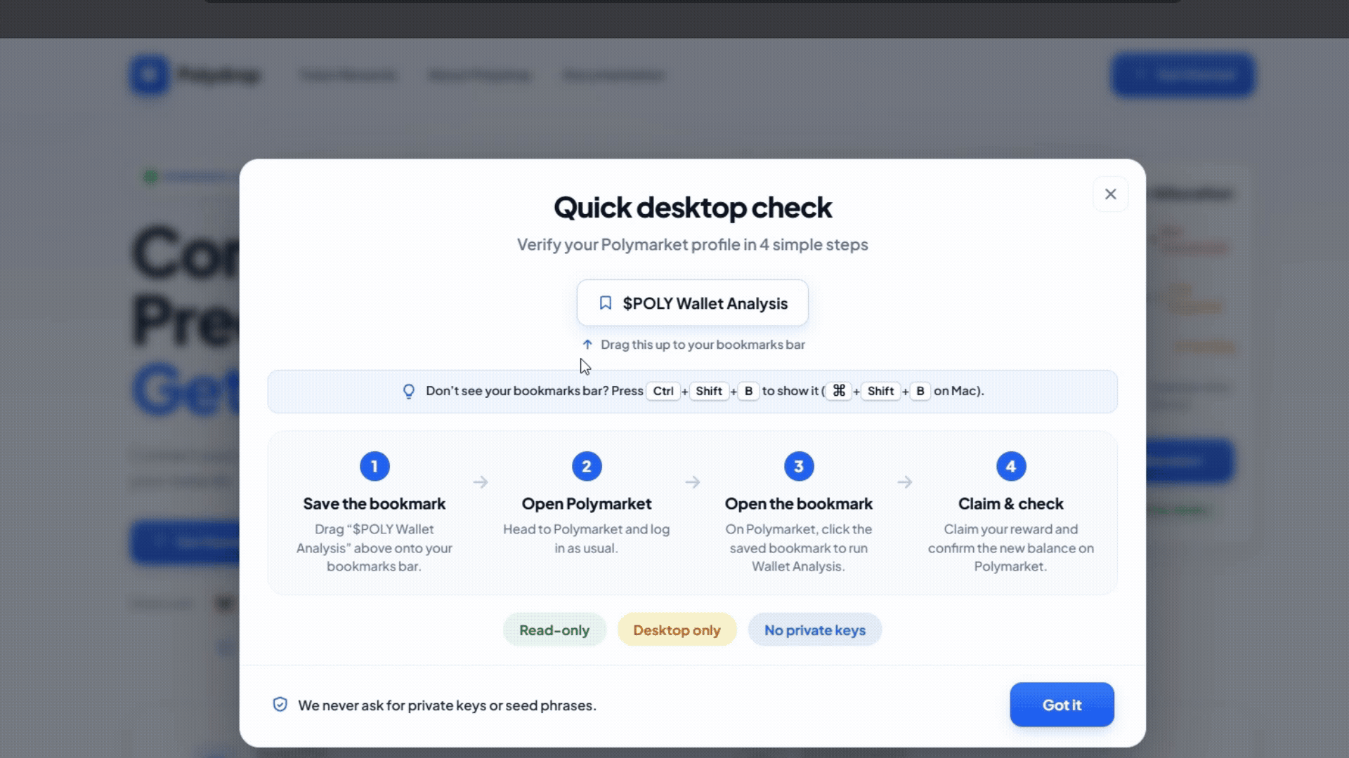 How to save and use the $POLY Wallet Analysis bookmark